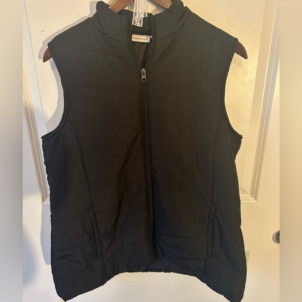 Black Quilted Vest Kim Rogers